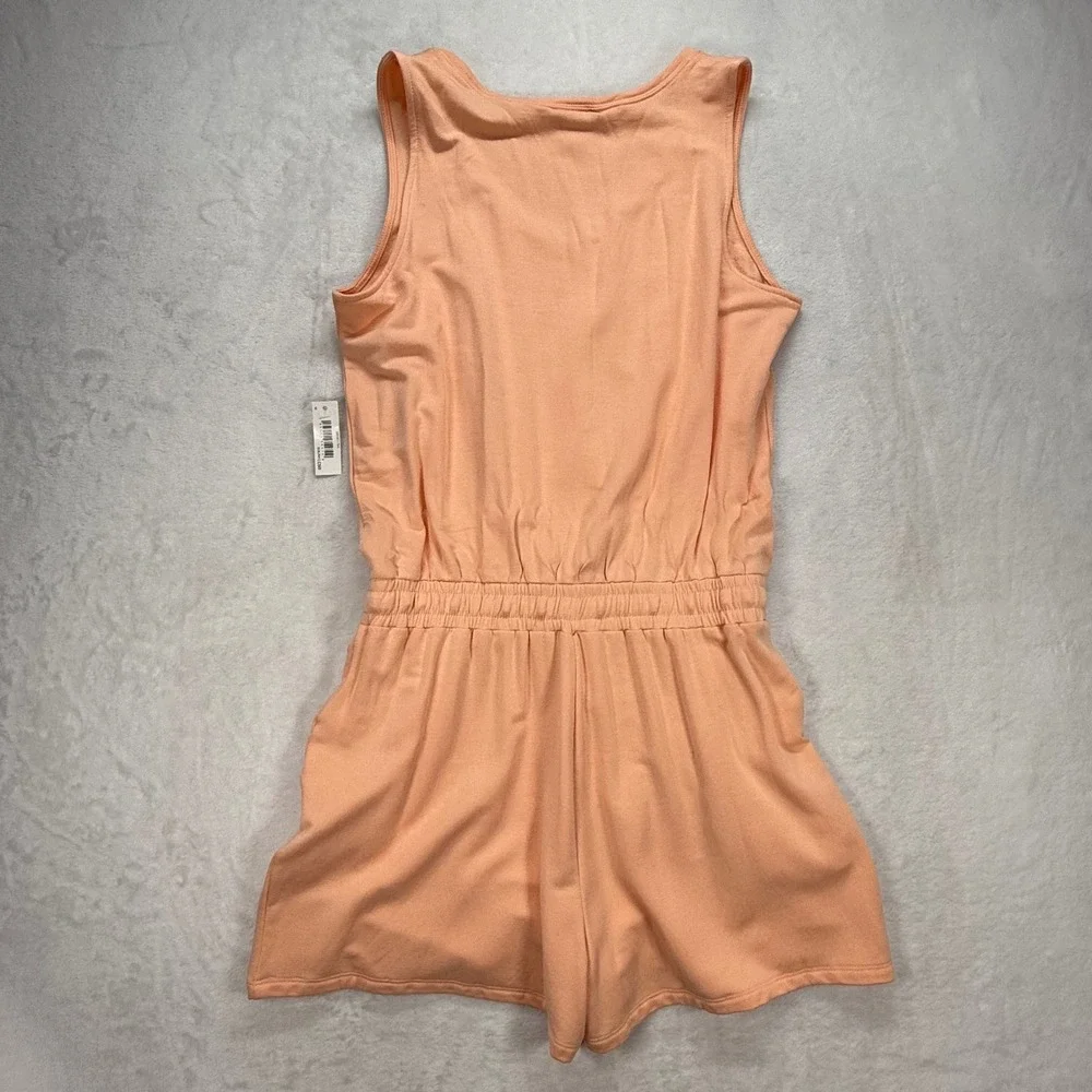 Daily Ritual‎ Romper Drawstring Waist Sleeveless Casual Jumpsuit Size M
